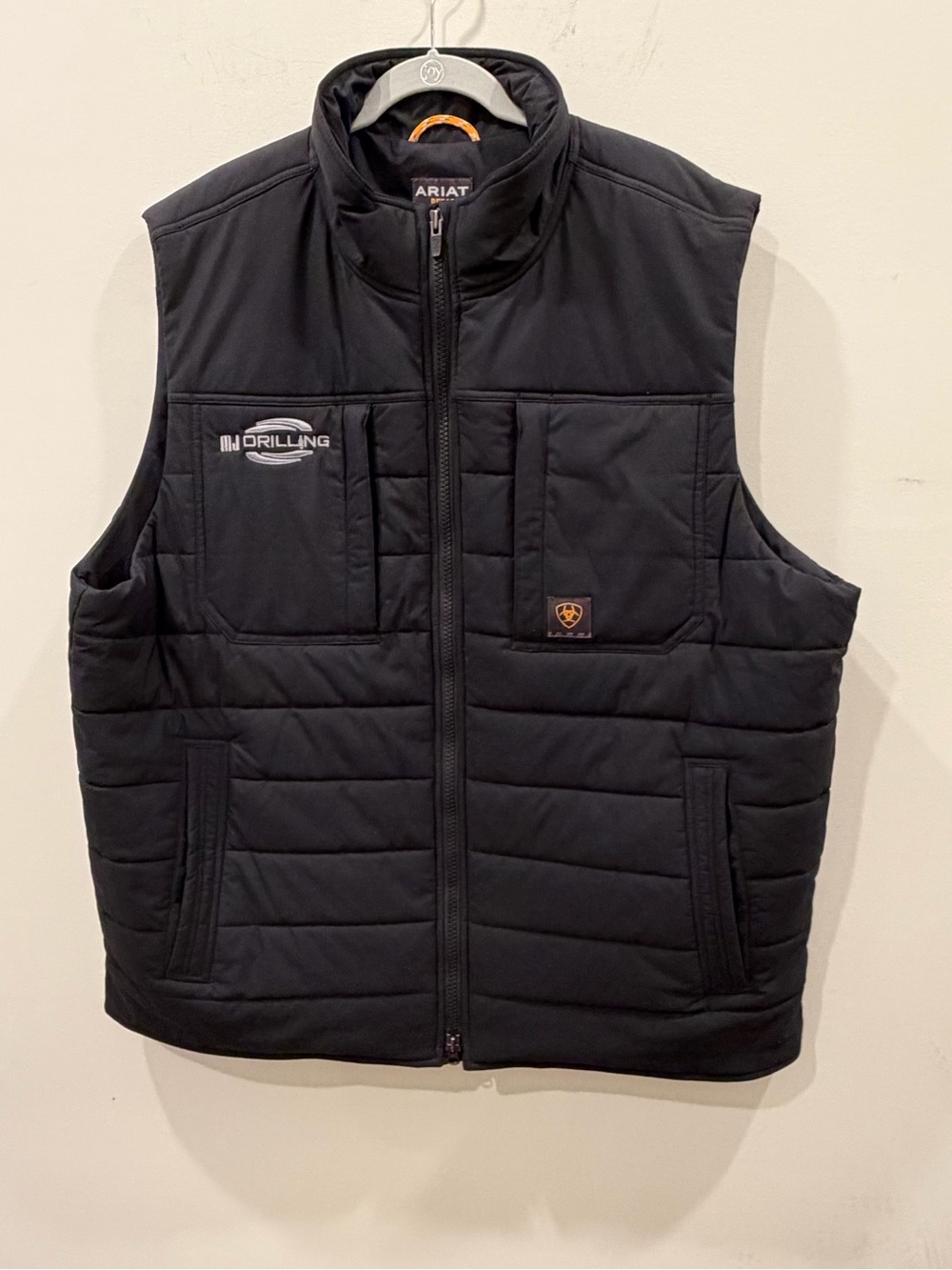 Ariat Rebar XXL Men’s Black Quilted Insulated Vest water resistant work wear